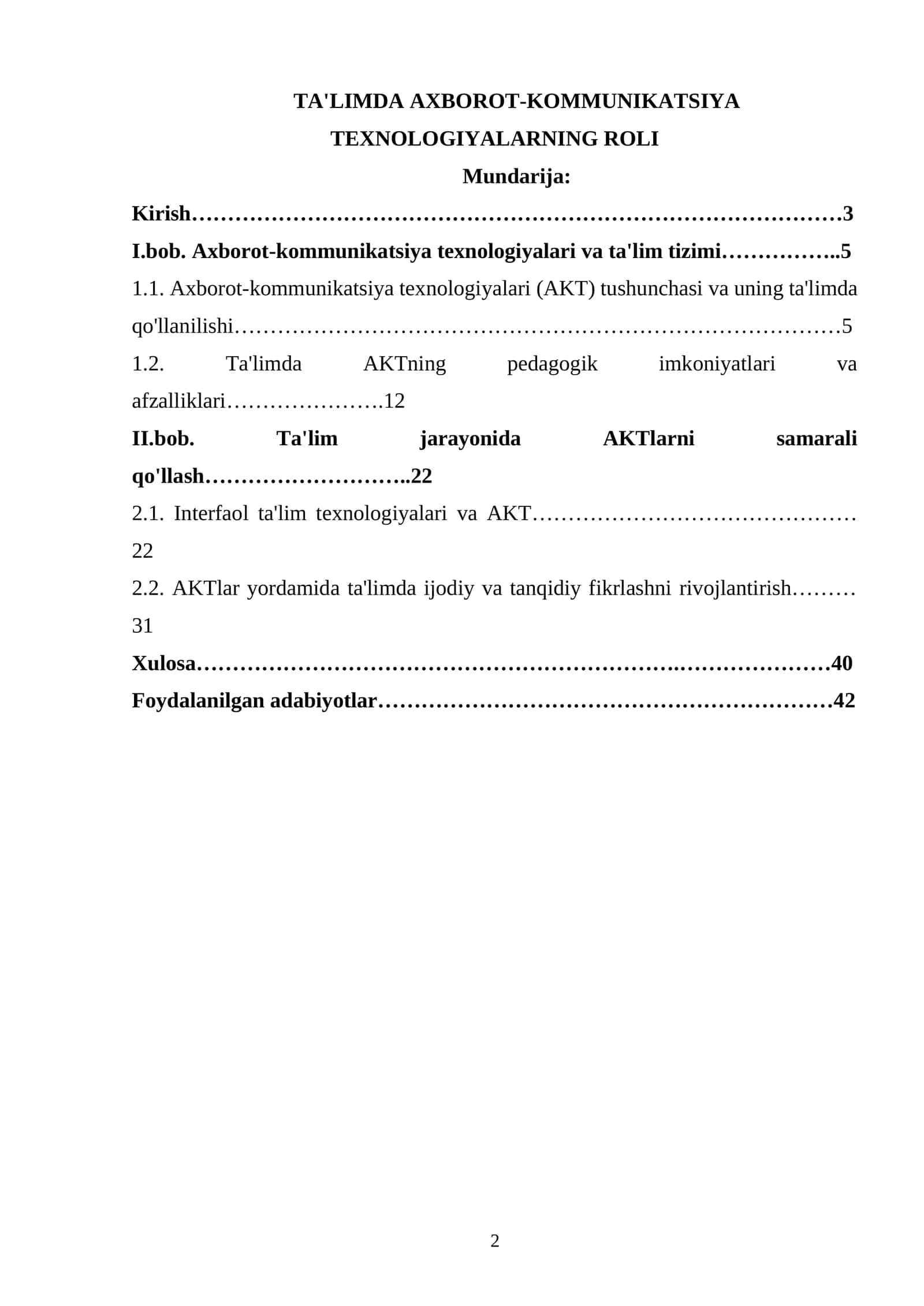 Ta'limda Axborot-Kommunikatsiya Texnologiyalarning Roli 1