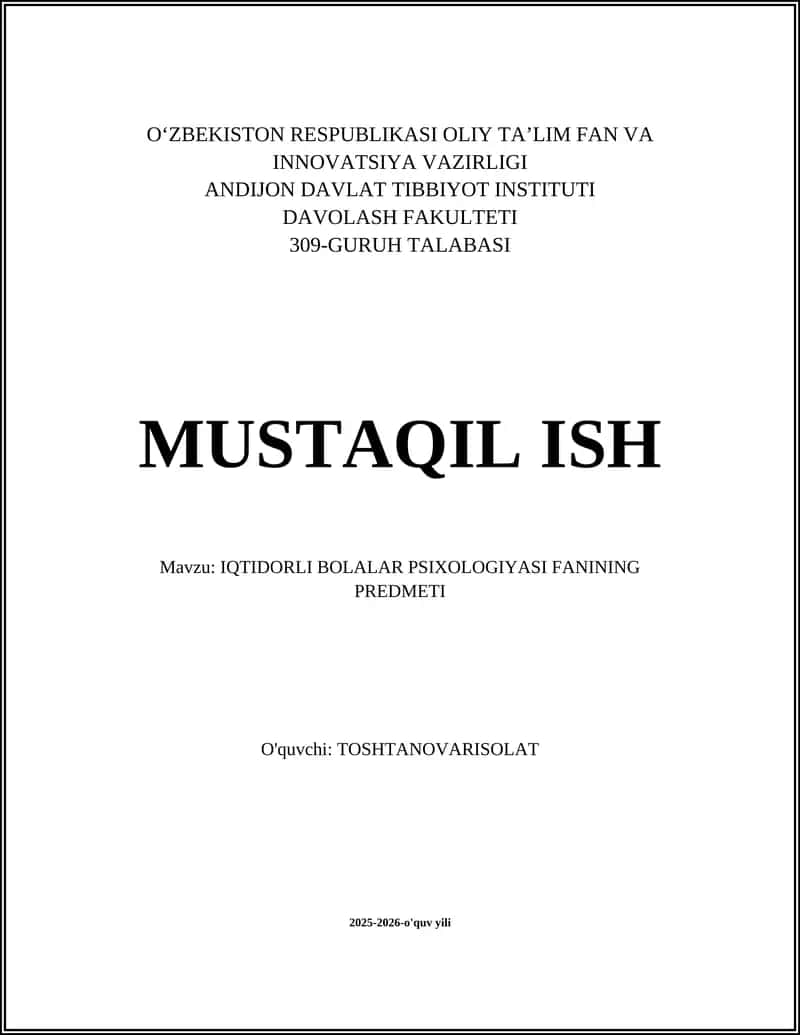 Iqtidorli bolalar psixologiyasi 1