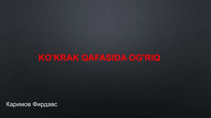 Ko'krak qafasida o'g'riq 1