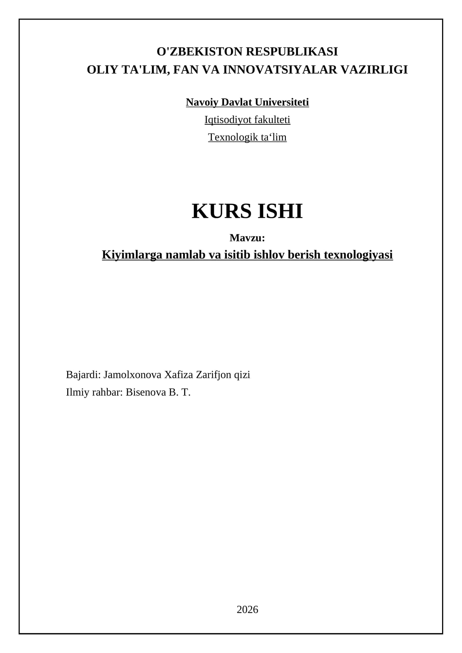 Kiyimlarga namlab va isitib ishlov berish texnologiyasi 1
