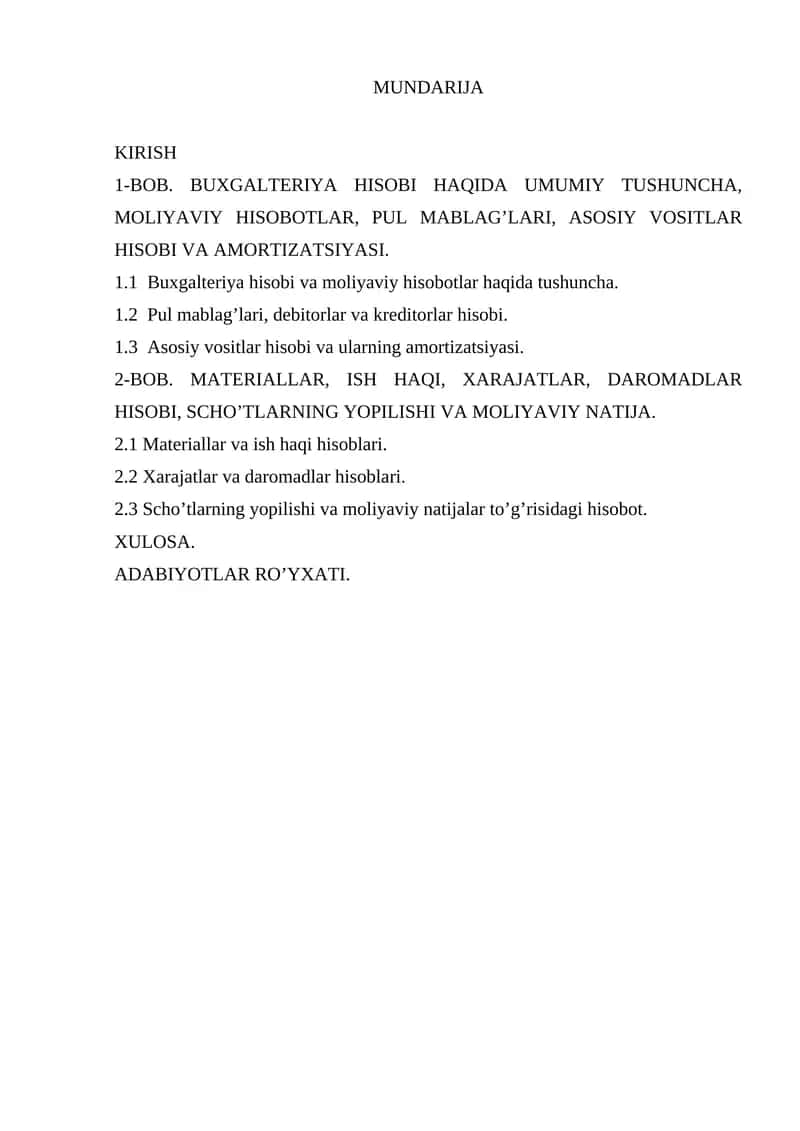 Kichik biznesda buxgalteriya hisobini tashkil etish 1