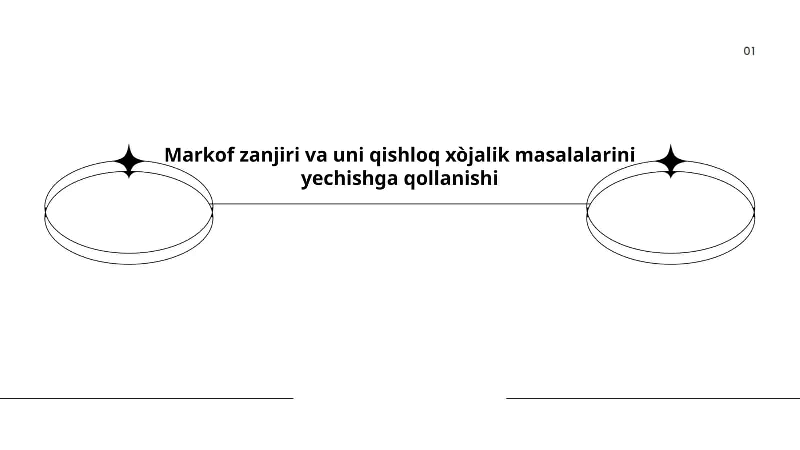 Markov zanjirlari va uni qishloq xòjalik masalalarini yechish 1