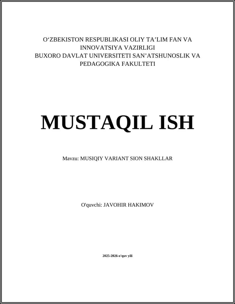 MUSIQIY VARIANT SION SHAKLLAR 1