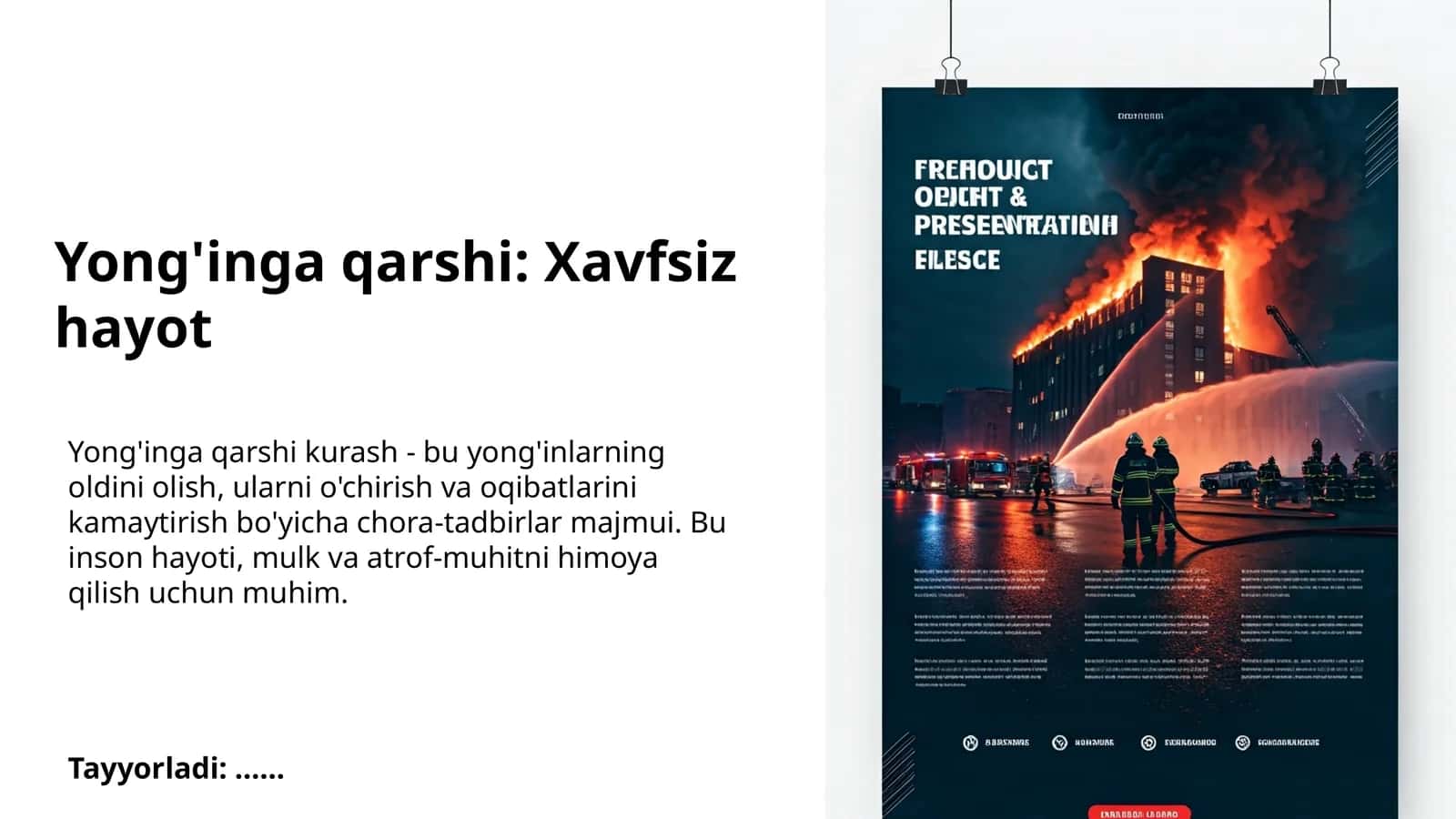 Yong'inga qarshi: Xavfsiz hayot 1