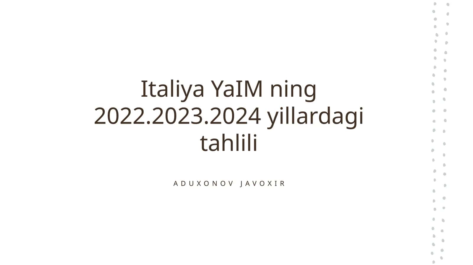 Italiya iqtisodiyoti: 2022-2024 tahlili 1