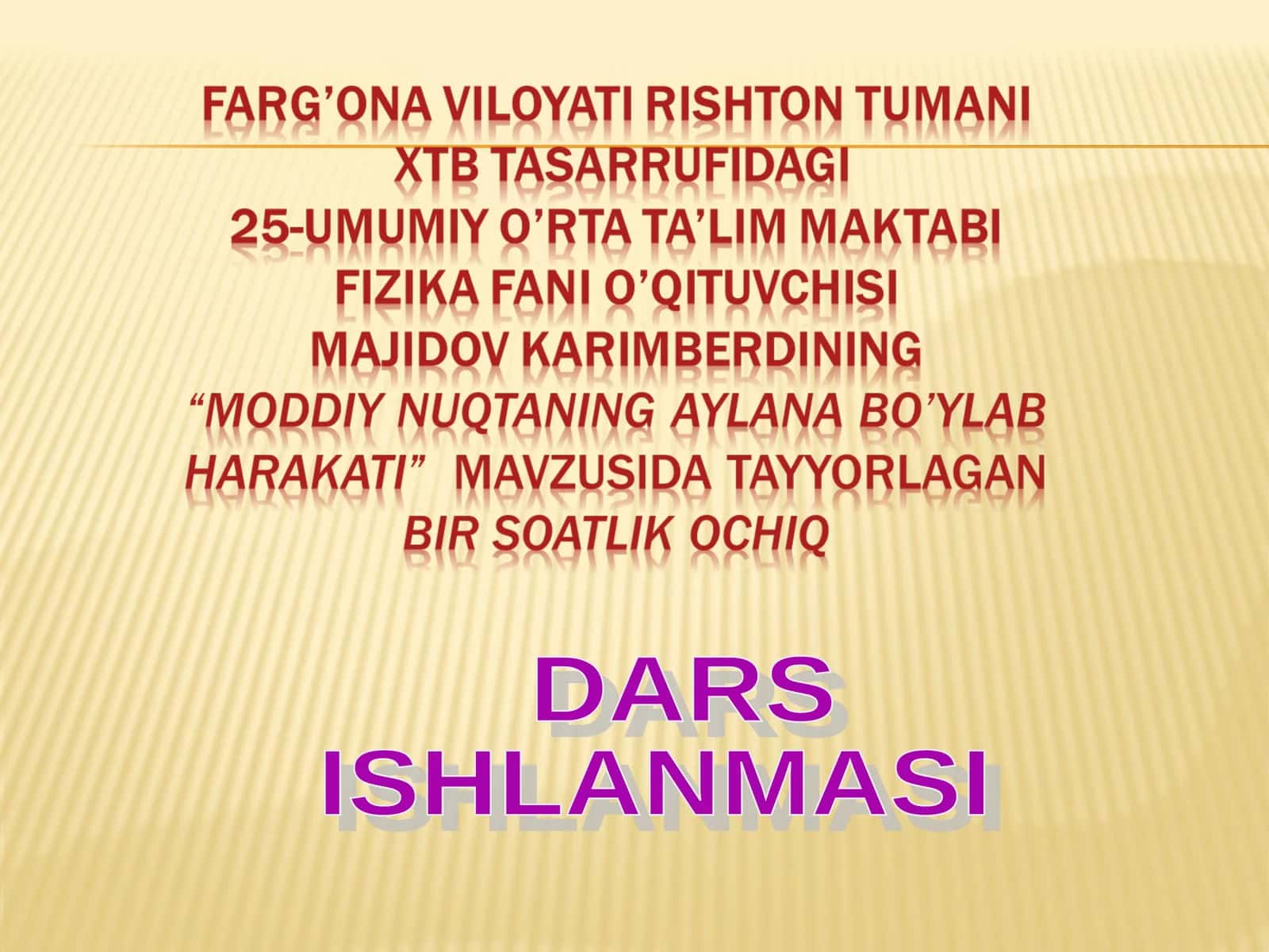 ISHLANMASI 1