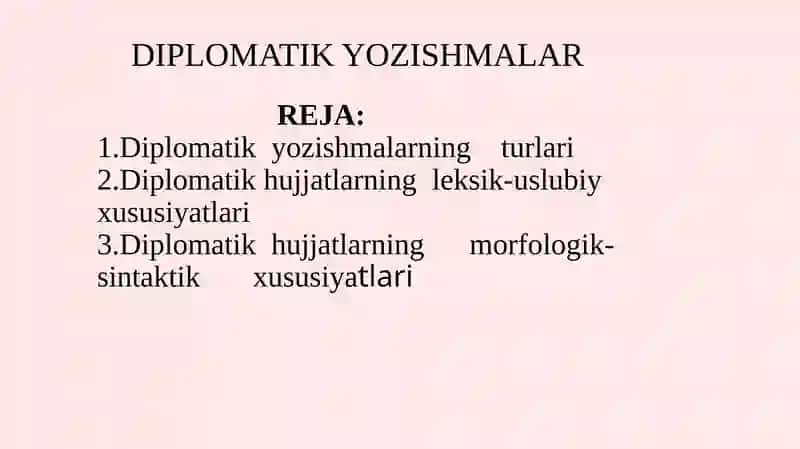 Diplomatik yozishmalar
