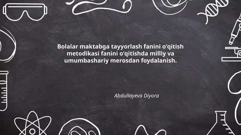 Bolalar maktabga tayyorlash fanini oʻqitish metodikasi 1