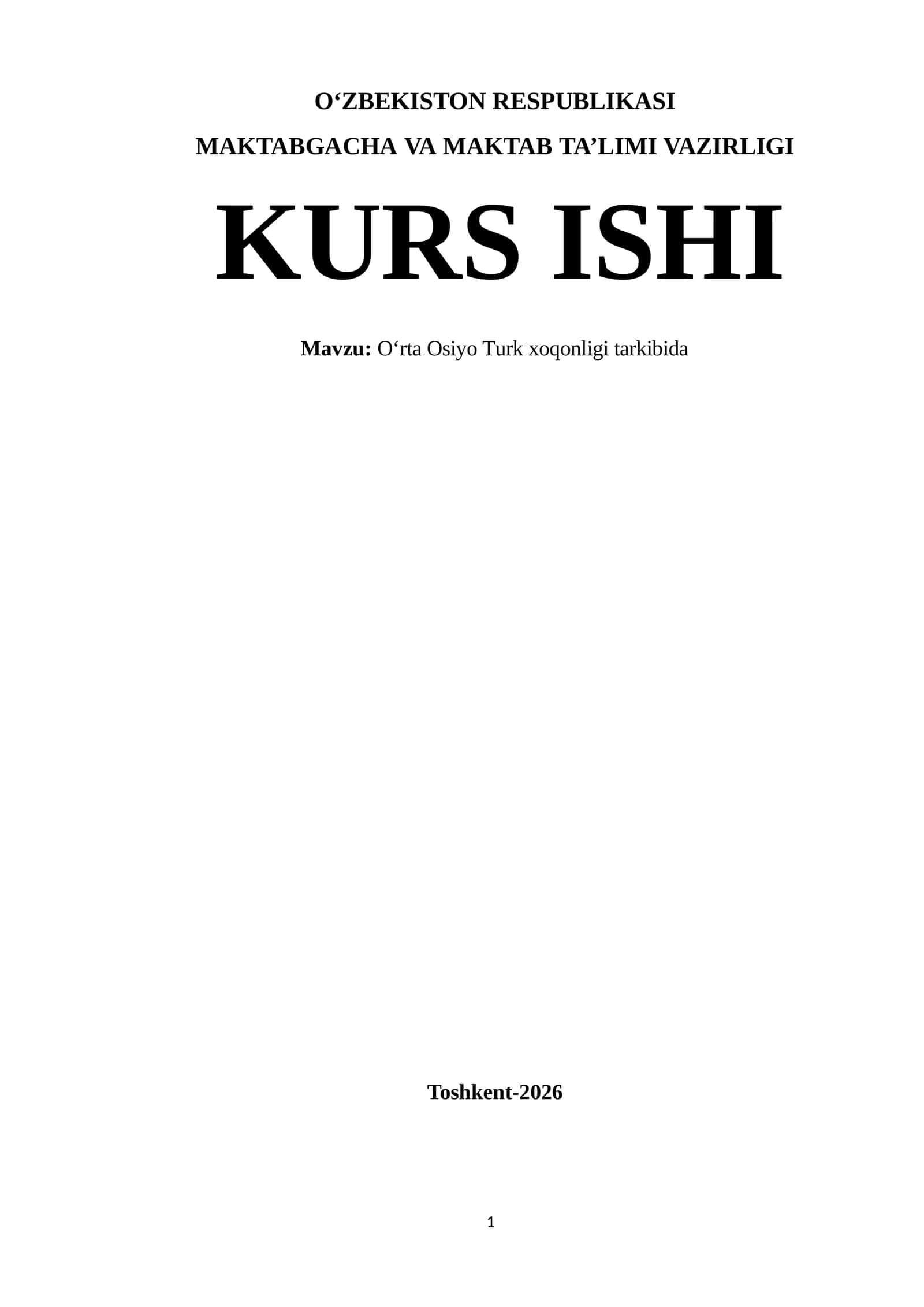Oʻrta Osiyo Turk xoqonligi tarkibida 1