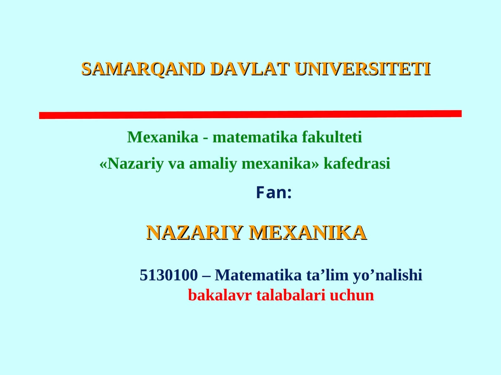 Nazariy mexanika 1