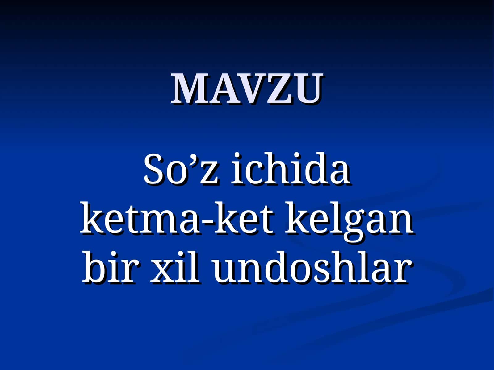 So’z ichida ketma-ket kelgan bir xil undoshlar 1