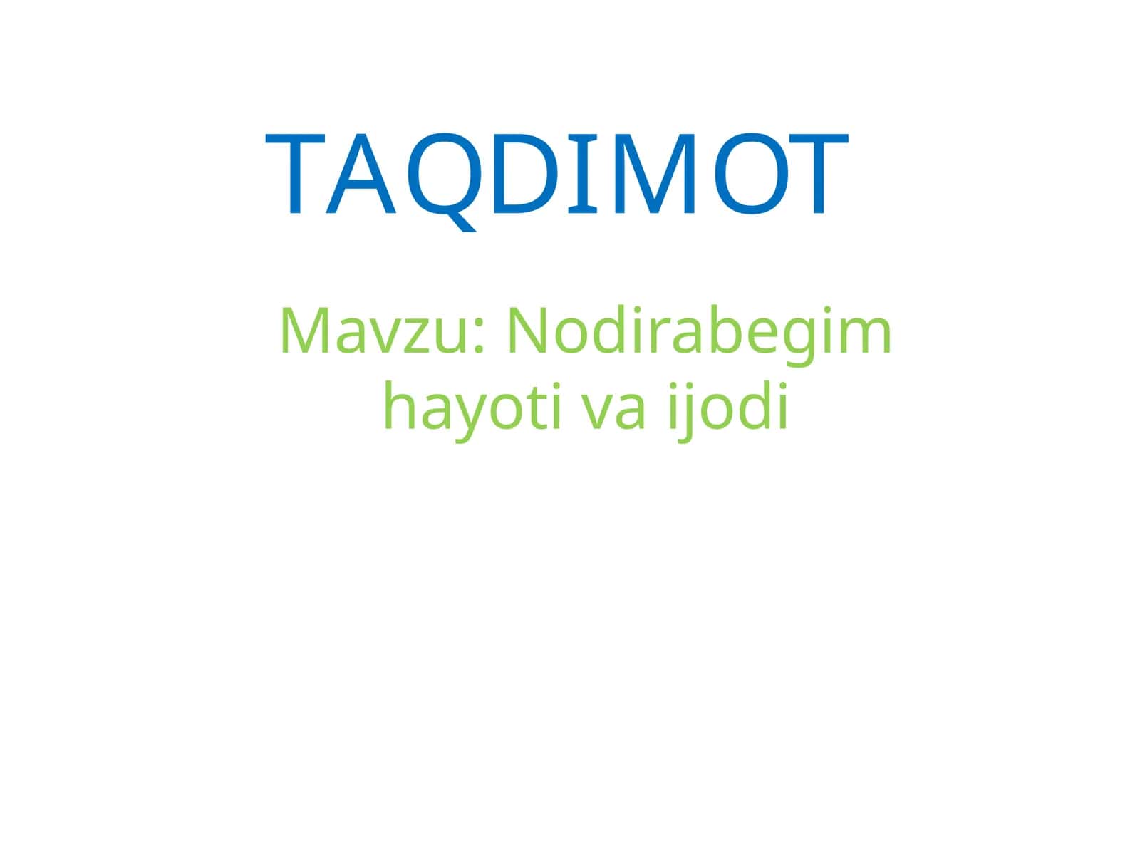Nodirabegim 1