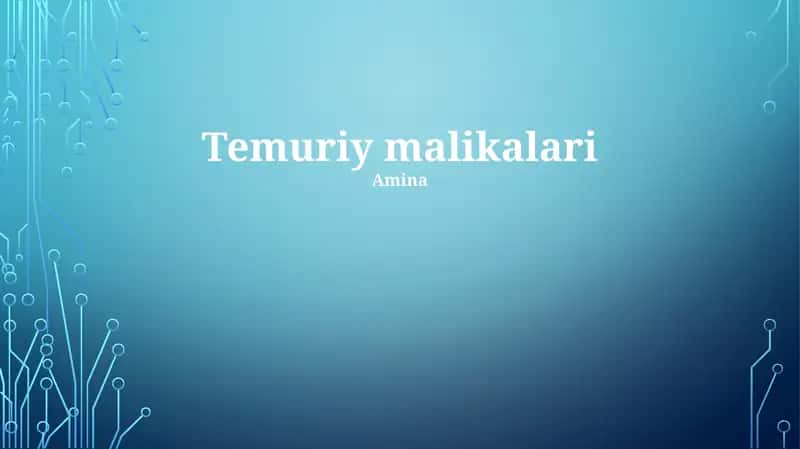 Temuriy malikalari 1