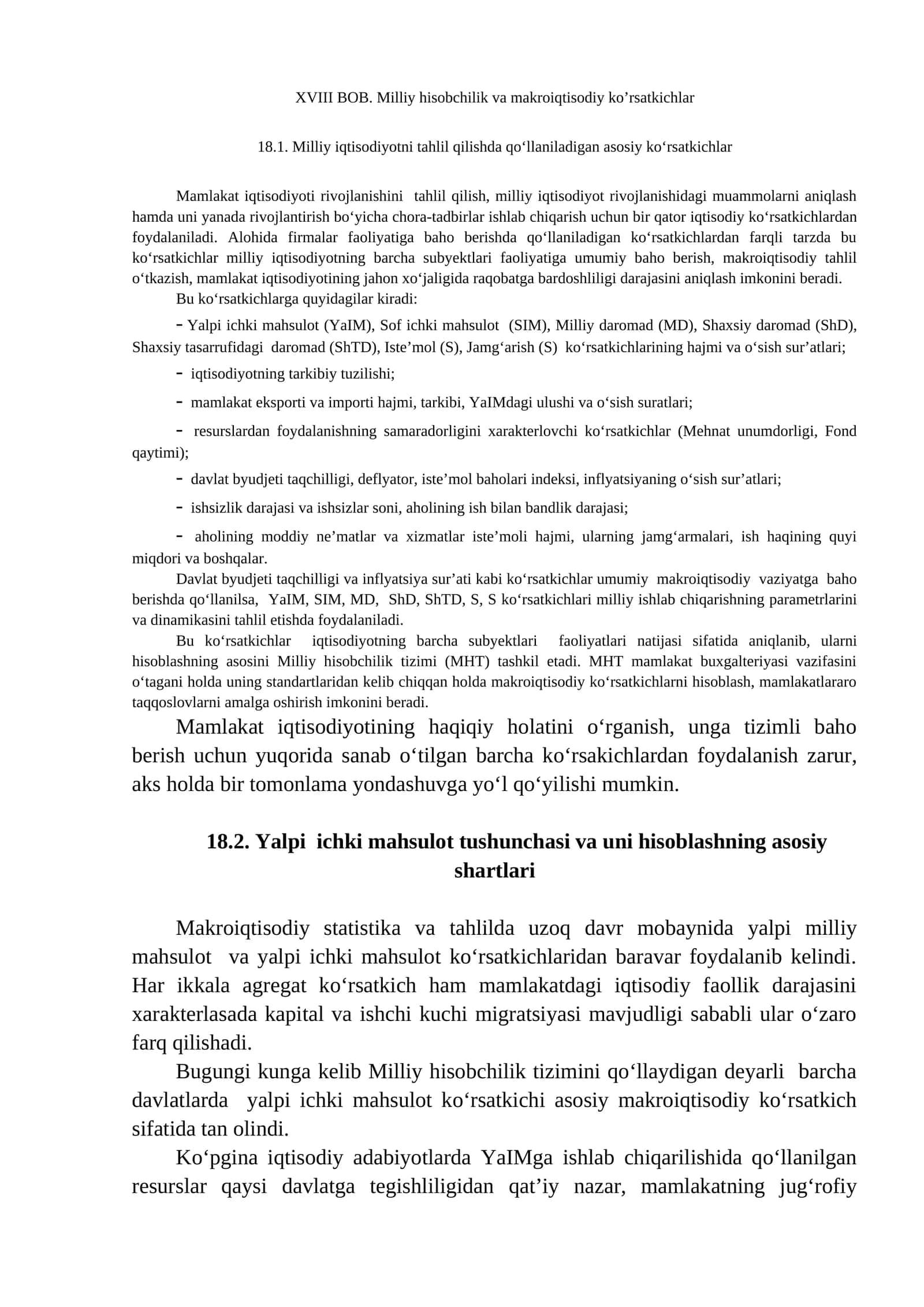 Milliy hisobchilik va makroiqtisodiy koʼrsatkichlar 1