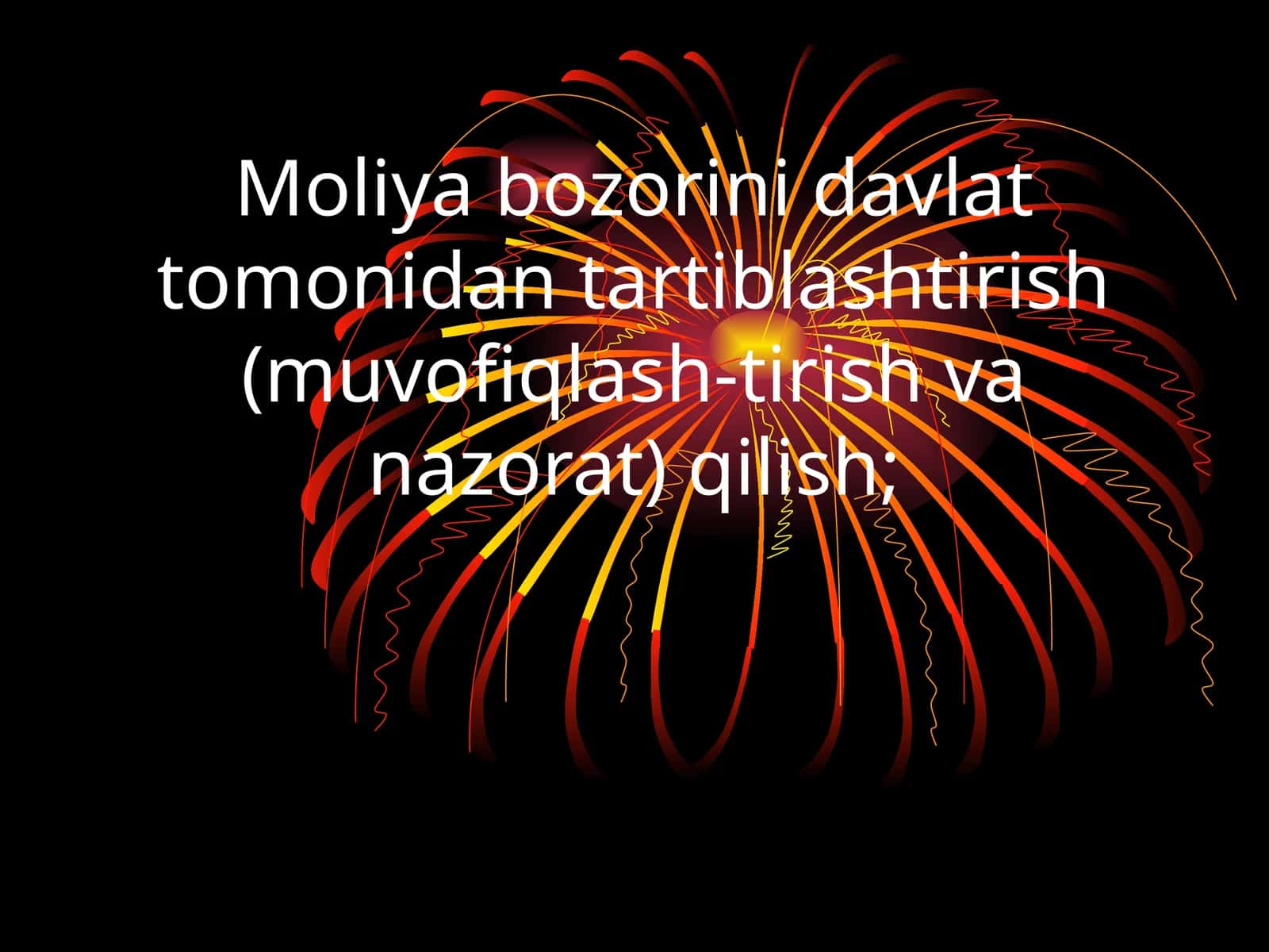 Moliya bozorini muvofiqlashtirish asoslari 1