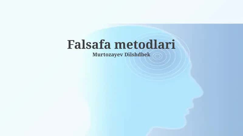 Falsafa metodlari 1