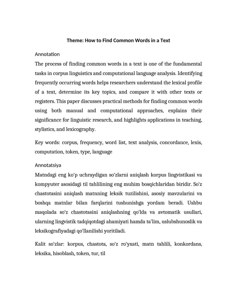Maqola (Article) 1