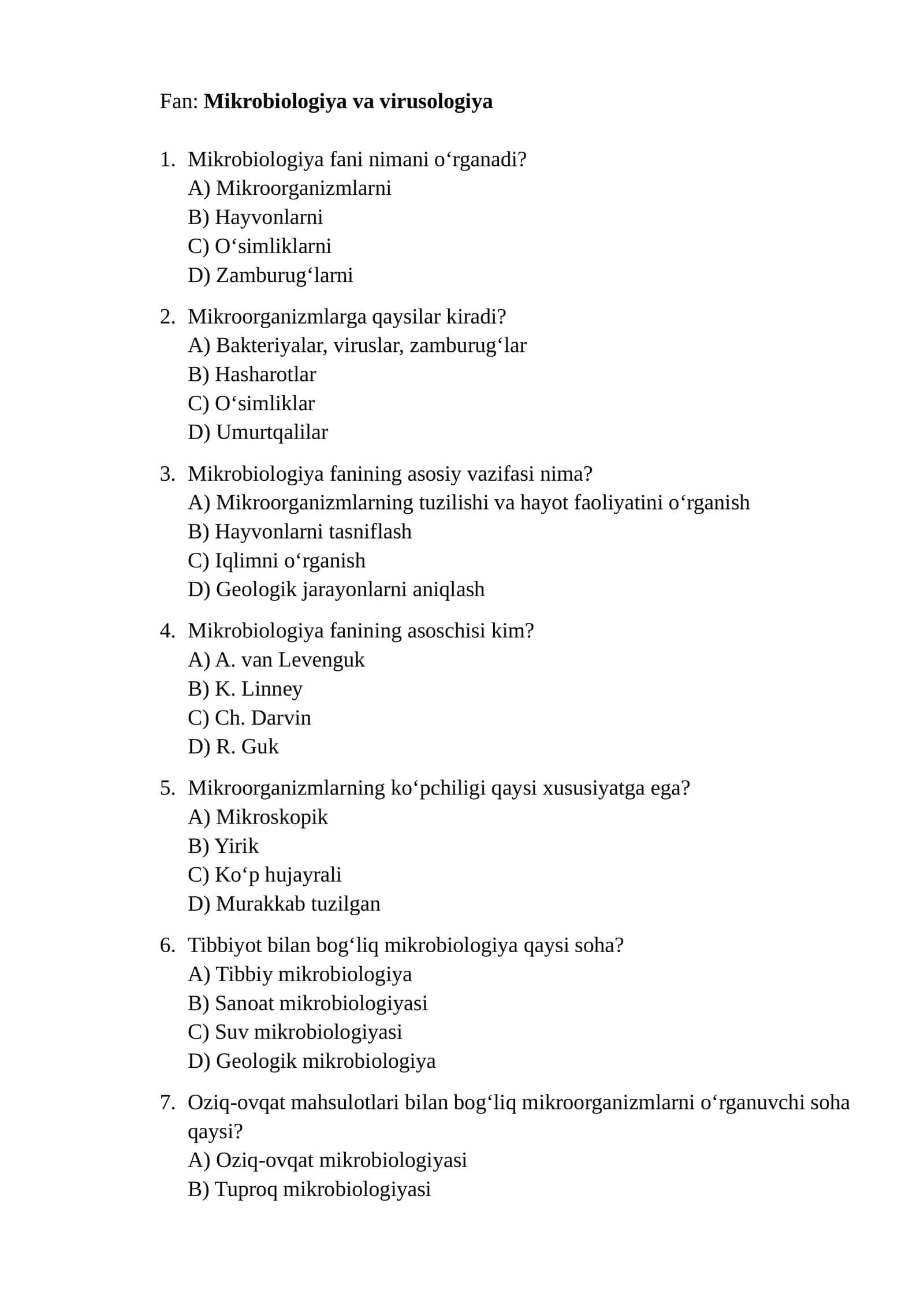 Mikrobiologiya va virusologiya 1