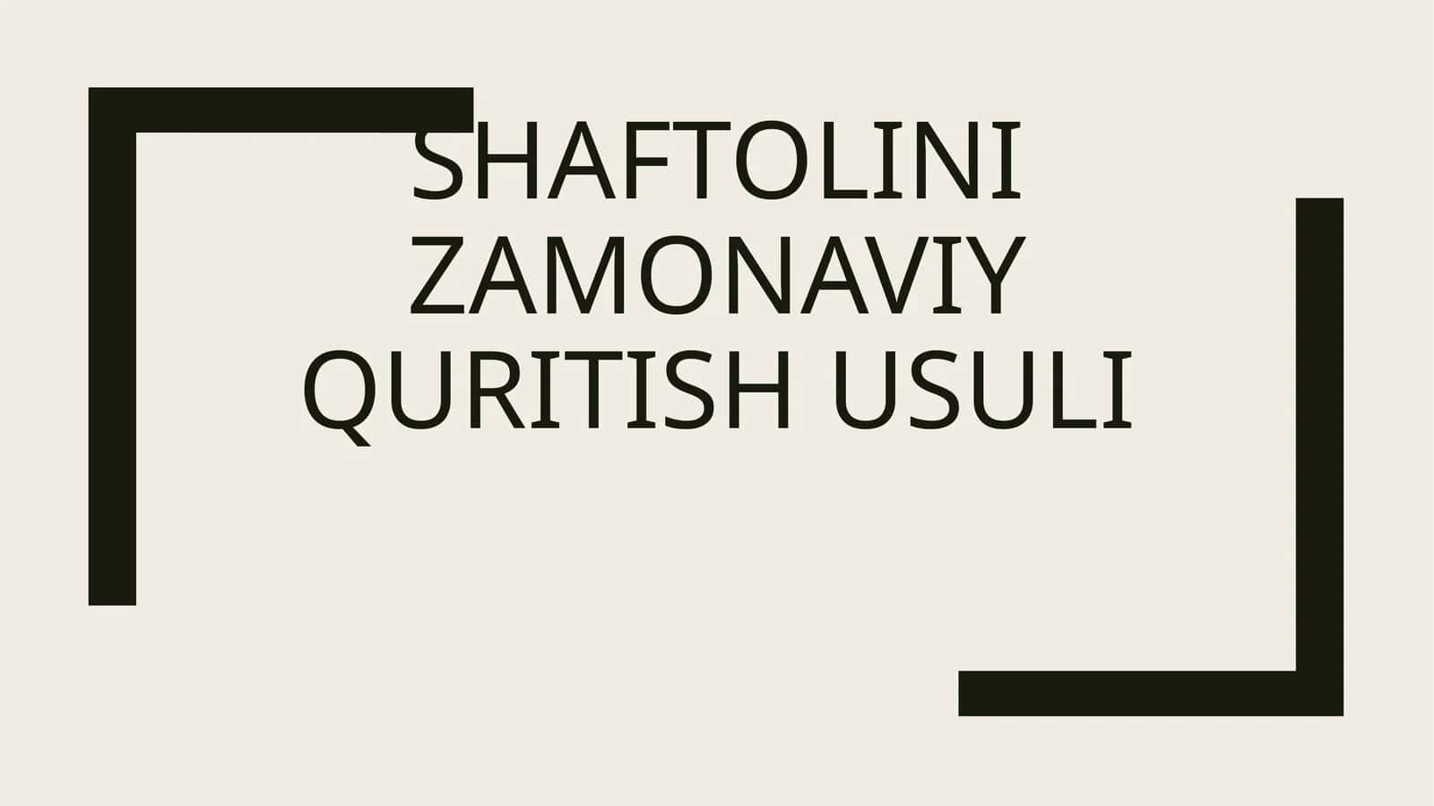 Shaftolini zamonaviy quritish usuli 1