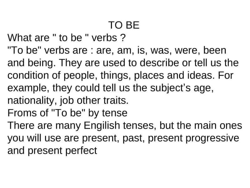 TO BE 1