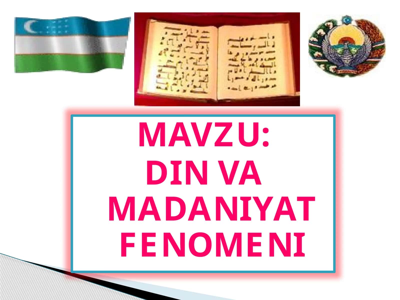 DIN VA MADANIYAT FENOMENI 1