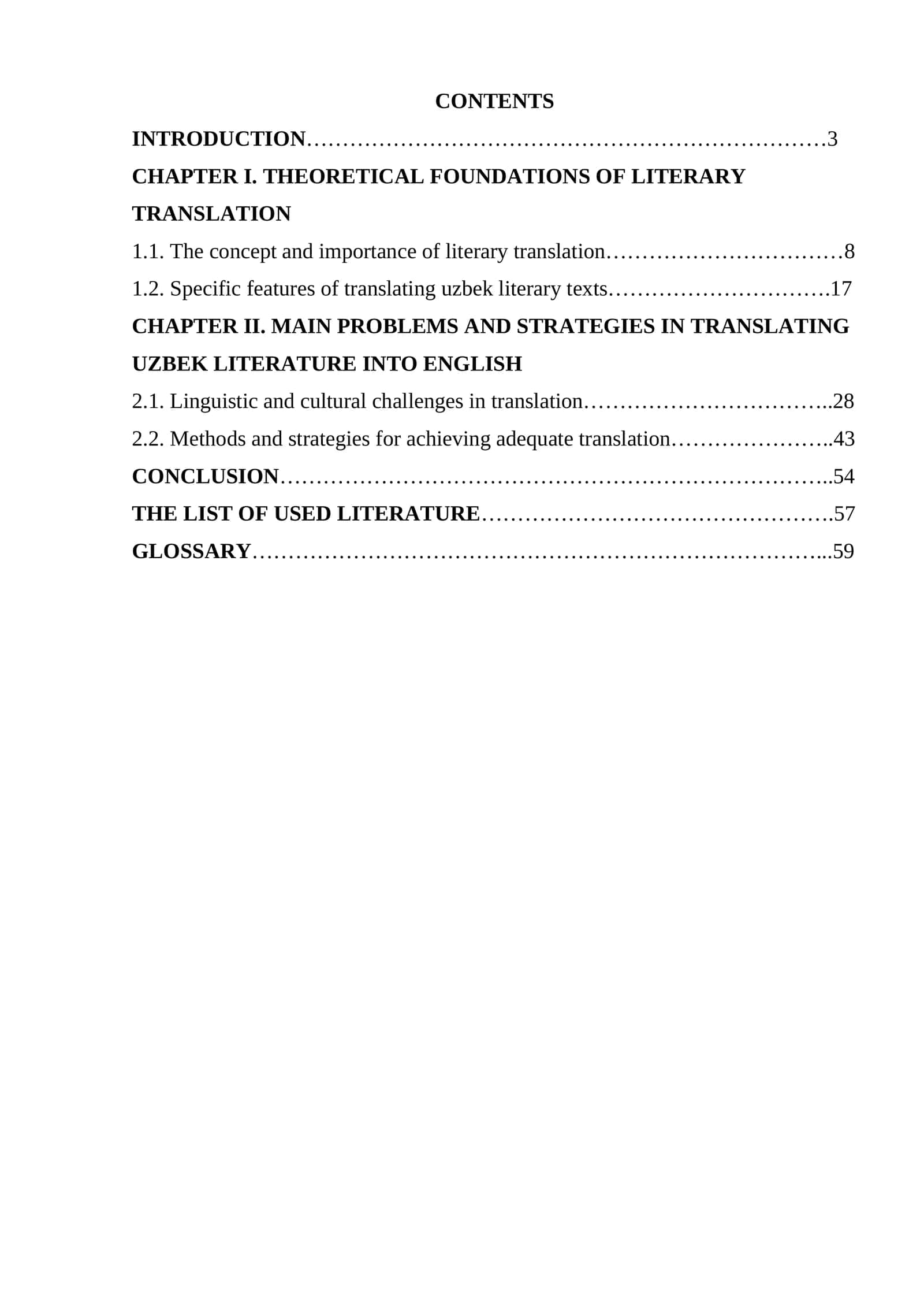 Problems of translating Uzbek literary works into English 1