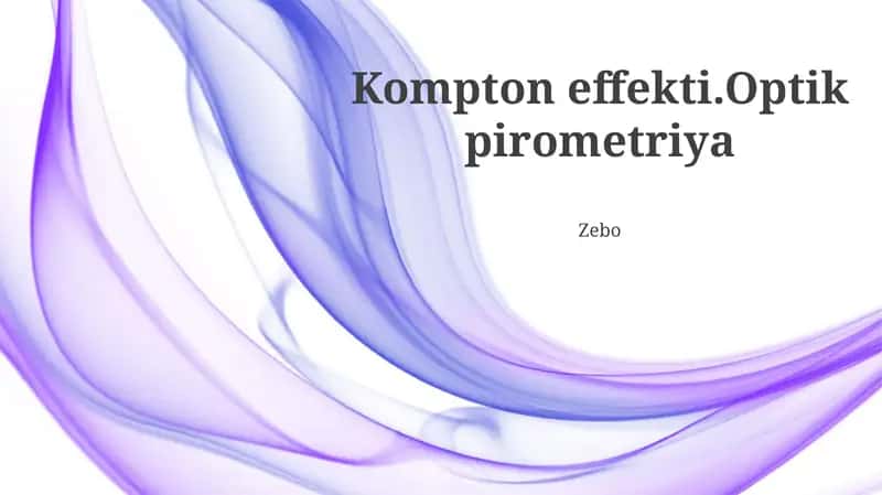 Optik Pirometriya Printsiplari 1