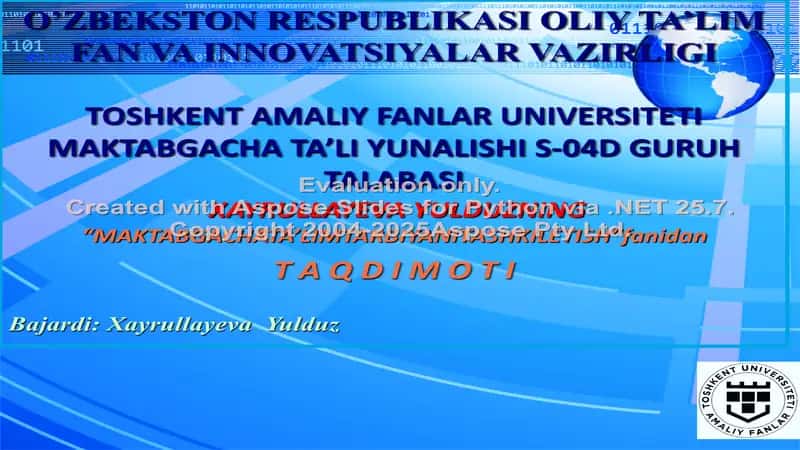 Ilk Qadam Davlat Dasturida Bolalar Jismoniy Tarbiyani Organish 1