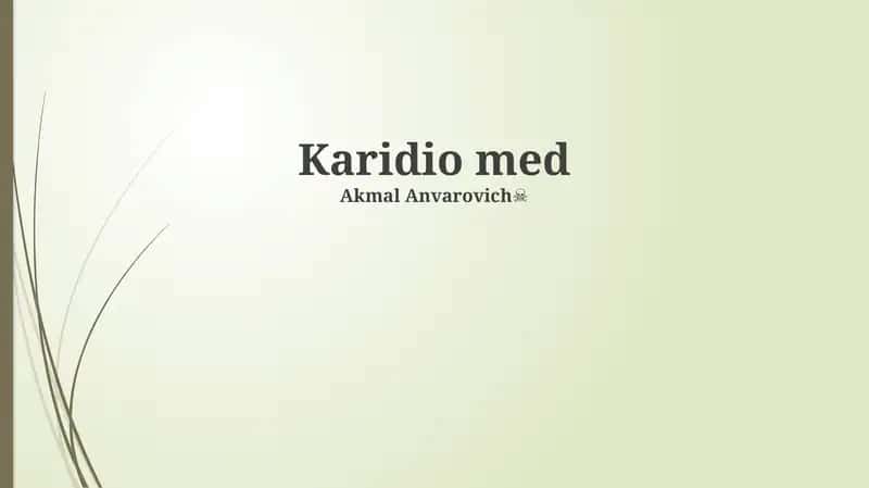 Karidio med 1