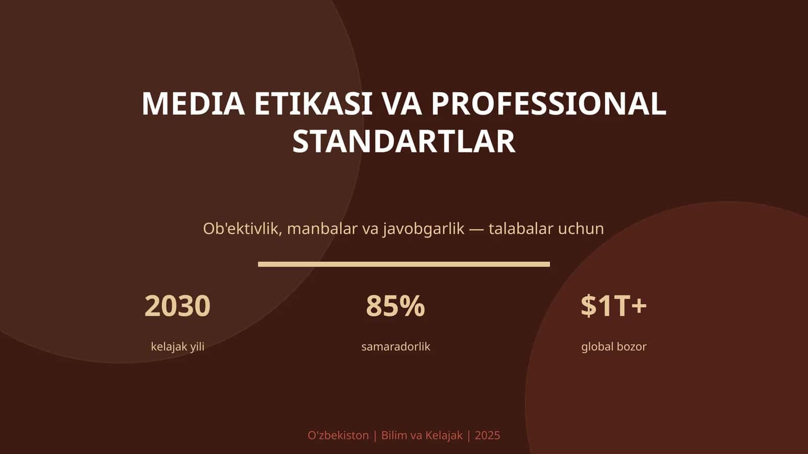 MEDIA ETIKASI VA PROFESSIONAL STANDARTLAR 1