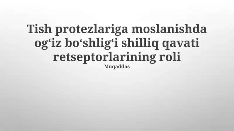 Og‘iz shilliq qavatining retseptorlari 1