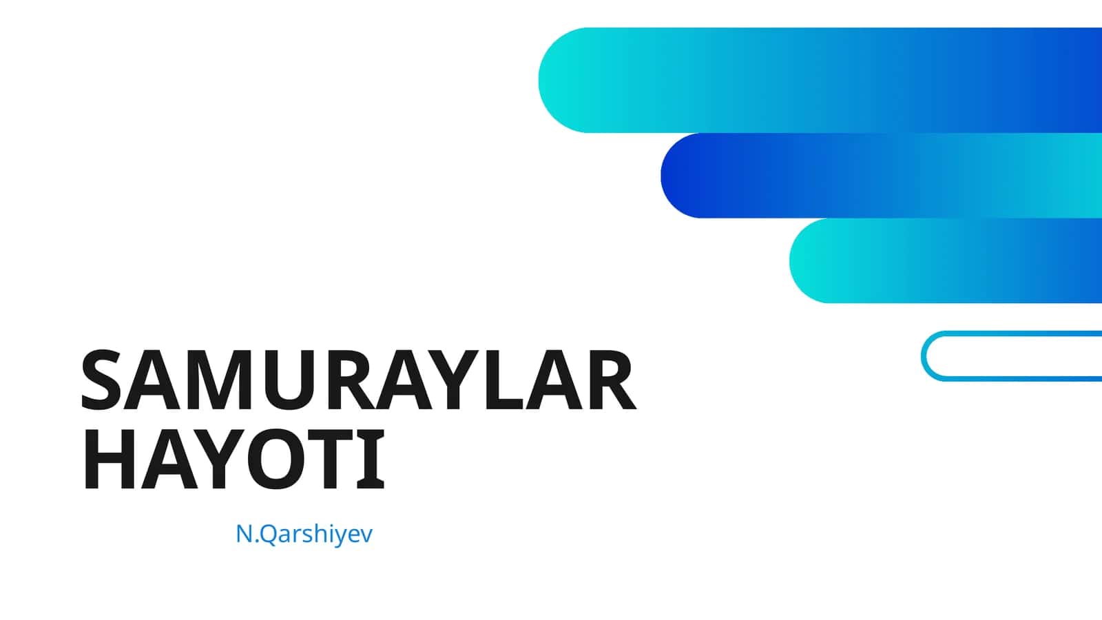 SAMURAYLAR HAYOTI 1