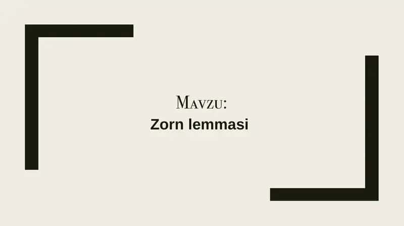 Sorn lemmasi 1