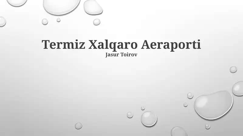Termiz Xalqaro Aeraporti 1