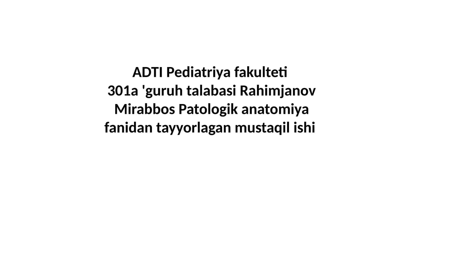 Vena va limfa tomirlari patologiyasi 1