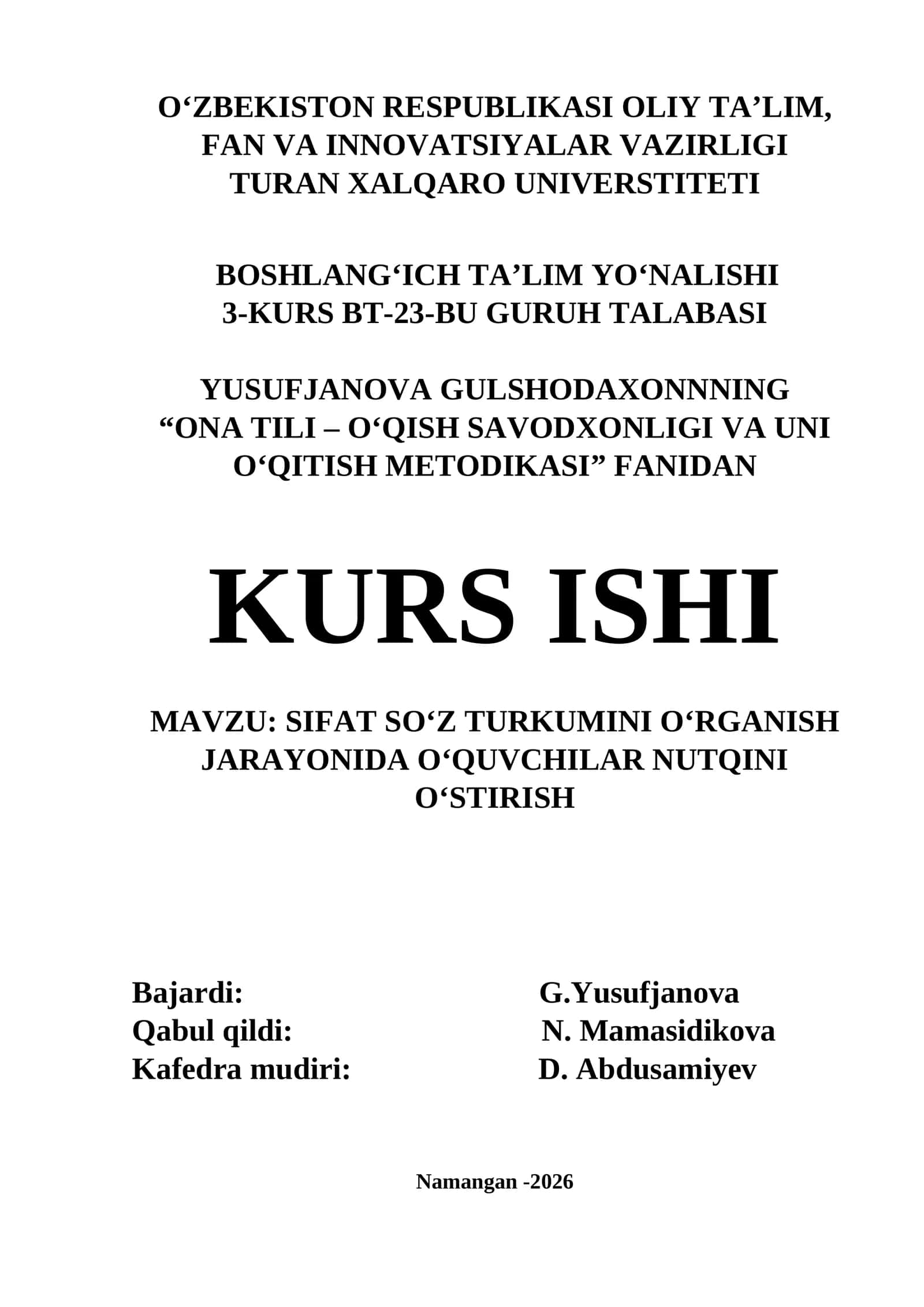 Sifat so‘z turkumini o‘rganish jarayonida o‘quvchilar nutqini o‘stirish 1
