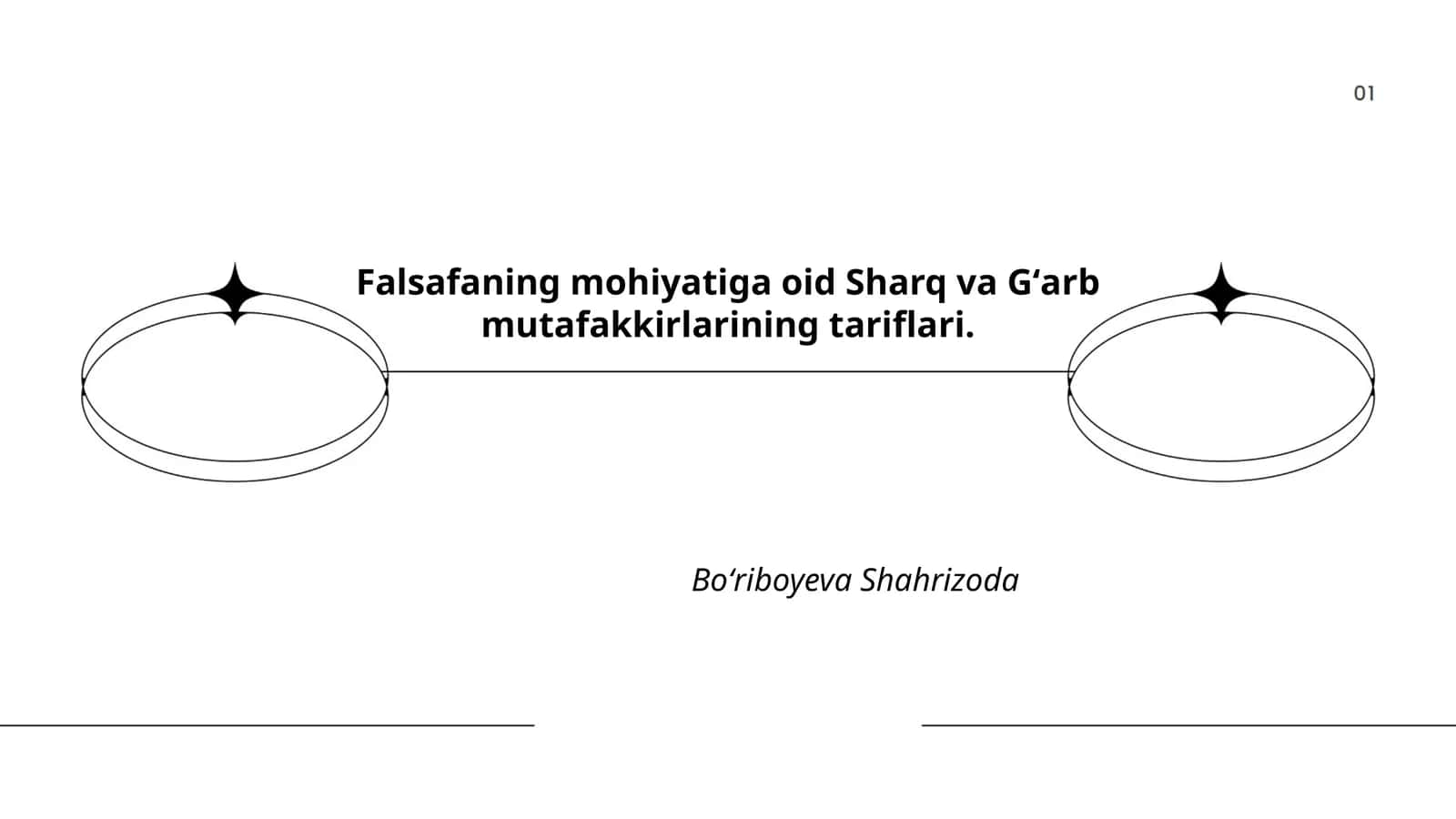 Falsafaning mohiyatiga oid Sharq va Gʻarb mutafakkirlarining tariflari 1