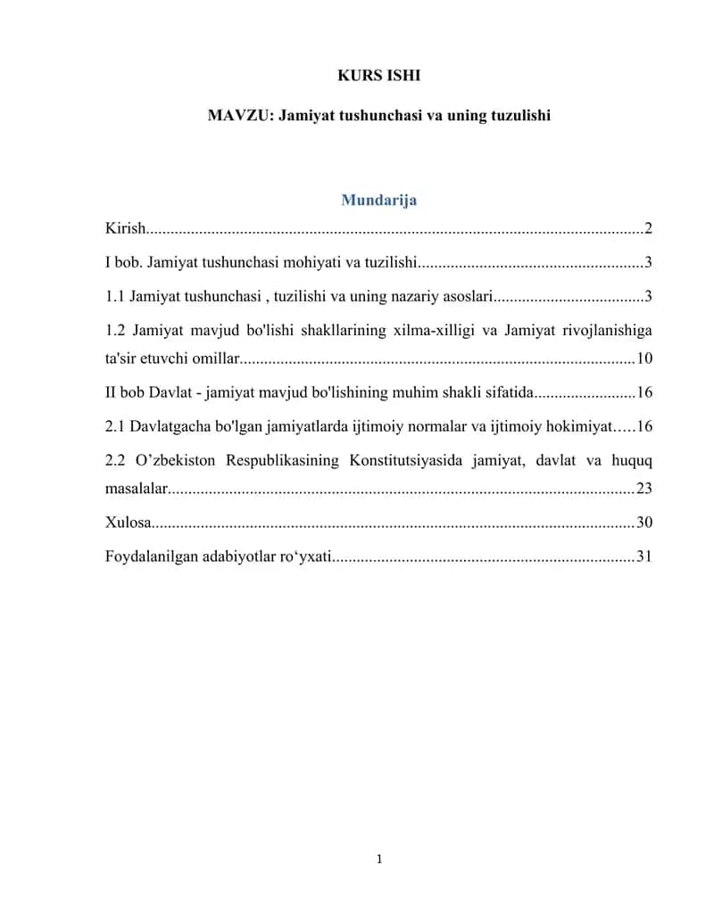 Jamiyat tushunchasi va uning tuzulishi 1