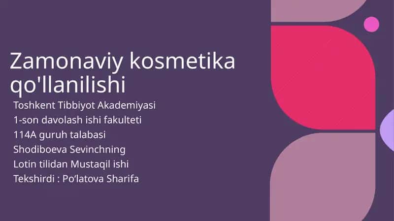 Zamonaviy kosmetika 1