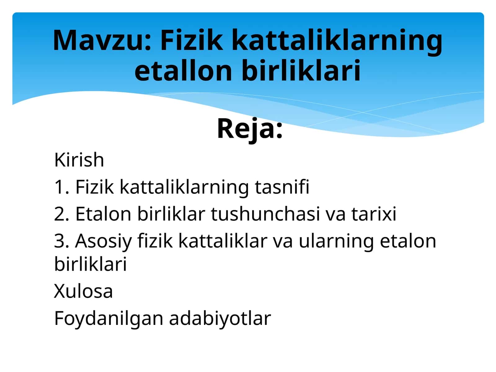 Fizik kattaliklarning etalon birliklari 1