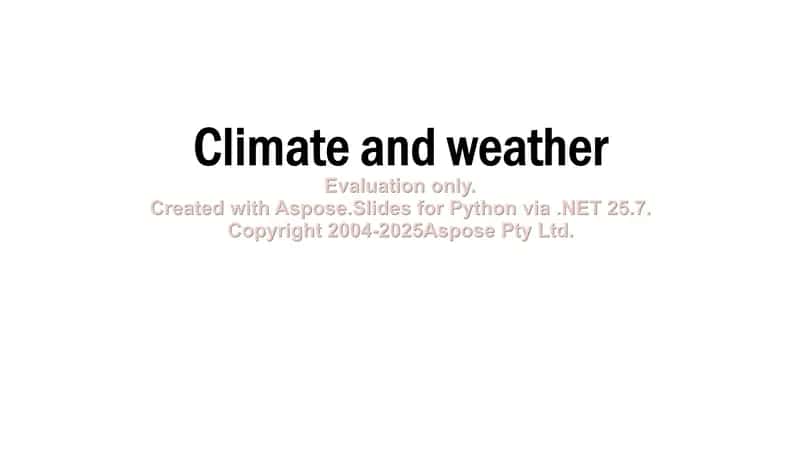 Climate 1
