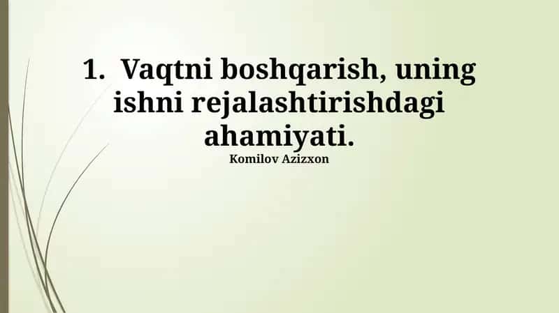 Zamonaviy vaqtni boshqarish vositalari 1