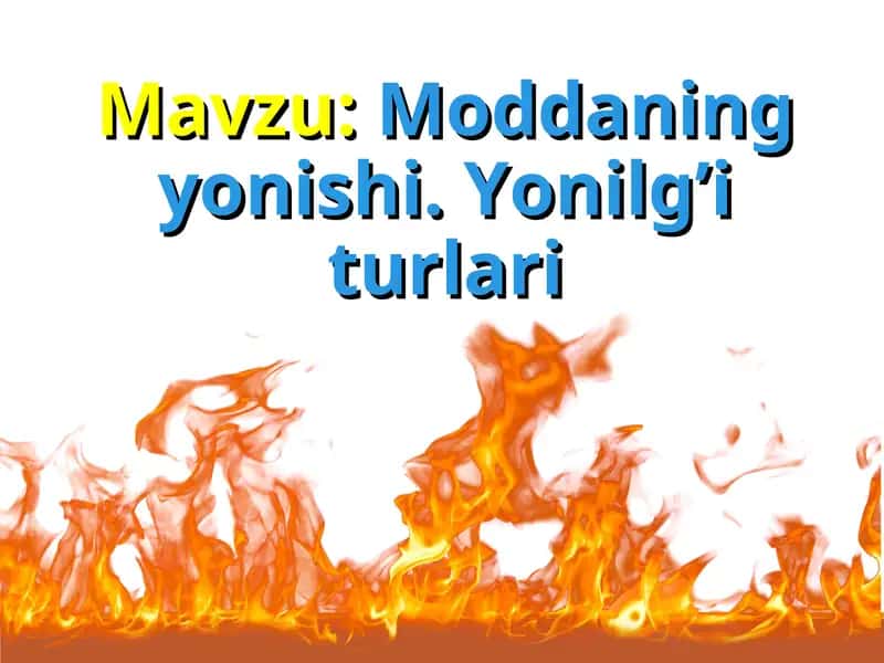 Moddaning yonishi 1