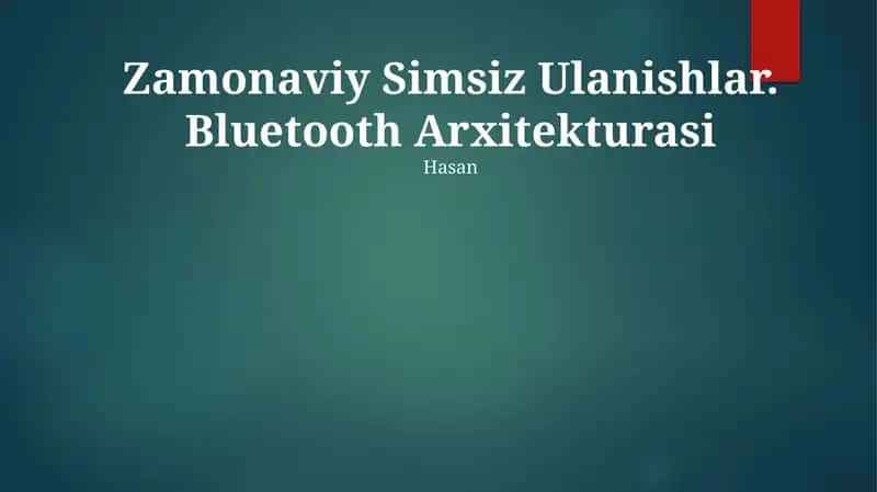 Bluetooth arxitekturasi 1