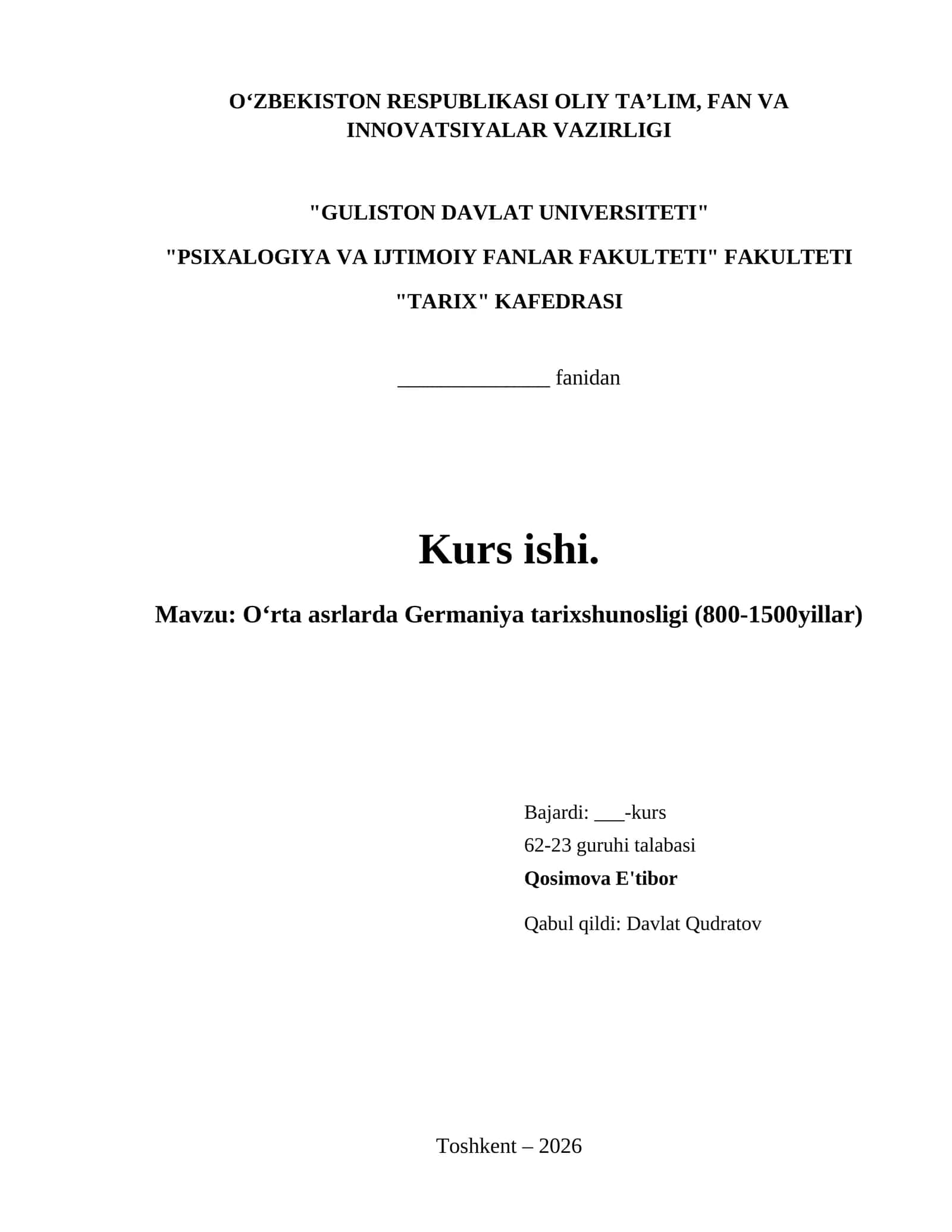 Oʻrta asrlarda Germaniya tarixshunosligi (800-1500yillar) 1