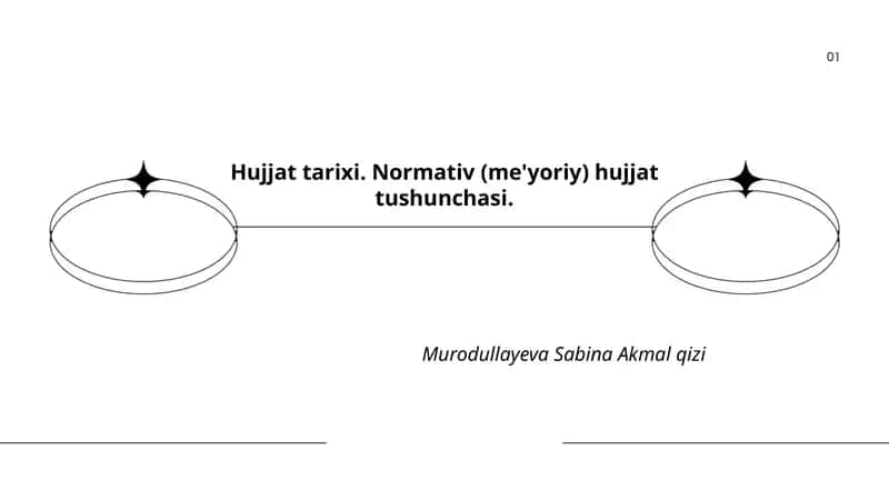 Normativ (me'yoriy) hujjat tushunchasi 1