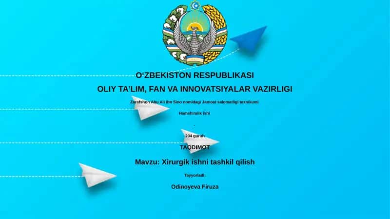 Xirurgik ishni tashkil qilish 1