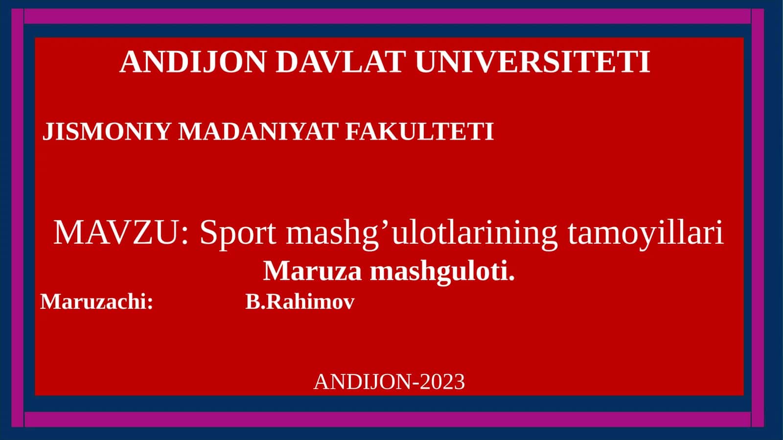 Sport mashg’ulotlarining tamoyillari 1