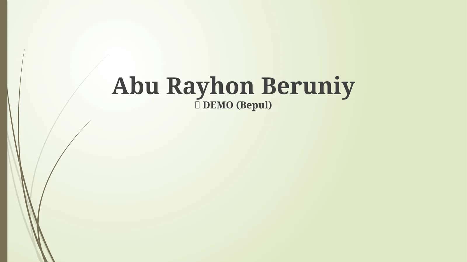 Abu Rayhon Beruniy 1