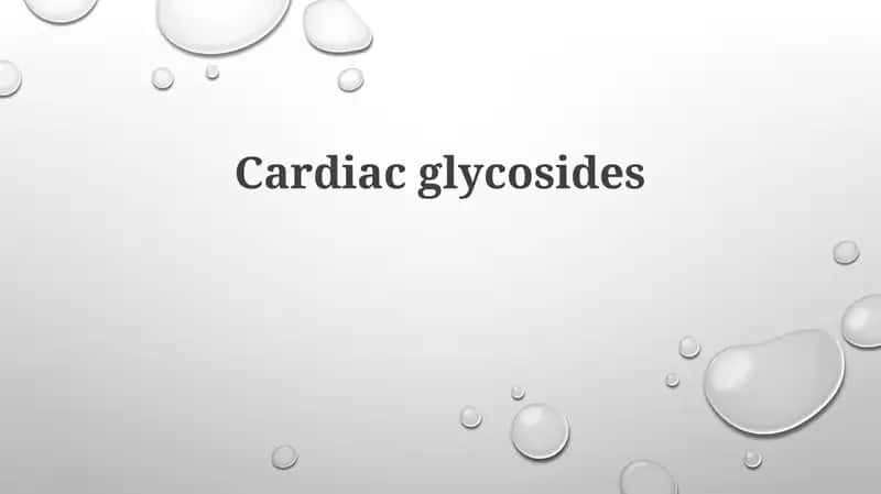 Cardiac glycosides 1